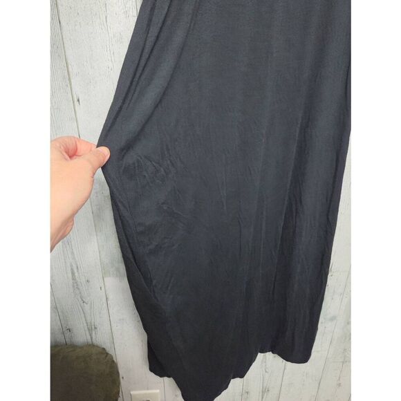 Chalet 98% Bamboo Midi Tank Dress Slight Cocoon Shape / Drape / Bubble Hem Sz M - Picture 5 of 8